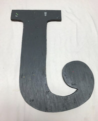 Decorative Salvaged Tin Ceiling 17″ Patchwork Mix Color Metal Letter J 1602-23B