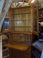 Early 1900’s Quartersawn Oak Drop Front Secretary Buffet/Hutch (BF1)