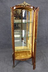 Francois Linke Attributed Louis XV Figural Bronze Ormolu Mahogany Vitrine