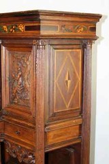Antique Cabinet, French Renaissance Revival, Wine Cabinet, 19th C 1800s