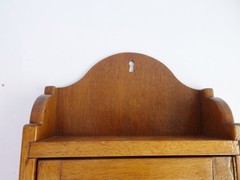 Small Vintage Lacquered Wooden Display Cabinet, Small Wooden Storage Chest