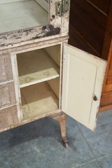 Antique Medical Cabinet Apothecary Glass Display Case Medicine Industrial VTG
