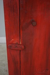 LF60777: Shaker Style Country Red Painted Finish Hutch