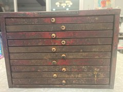 Dental Metal Cabinet Vintage 10 drawer Vintage