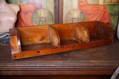 Vintage wood cubby apothecary parts Seed bin storage organizer box Antique