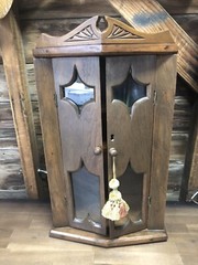 Vintage Antique Wall Display/Spice Wood Cabinet