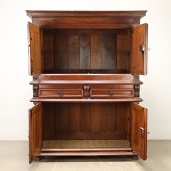 Antique Cupboard Walnut Double Top Provence XVIII Century