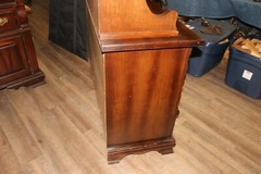 Vintage 1776-1976 Ethan Allen Dark Old Tavern Pine China Hutch Cabinet Cupboard