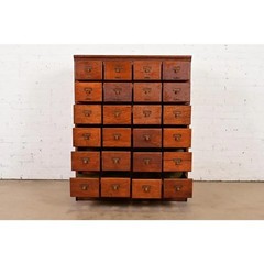 Antique Mission Oak Arts & Crafts Card Catalog or File Cabinet, Circa 1900