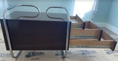  Chocolate Lacquer Tubular Steel Pace collection Leon Rosen Desk Drawers