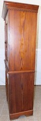 Southern Antique Heart Pine Four Panel Door Cabinet with Dental Molding