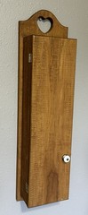 Vintage Wooden Wall Cabinet with Heart accent Cutout