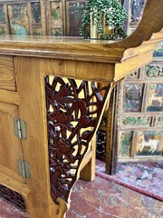 Chinese Altar Styled Sideboard, Cabinet Or Dry Bar, 71.5″ Wide x 36.75″ Tall