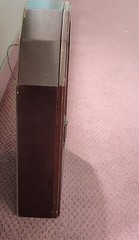 Vintage Wood Mirror With Glass Door Curio Cabinet