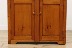 Farmhouse Antique Carved Pine Cupboard or Display Cabinet #55760