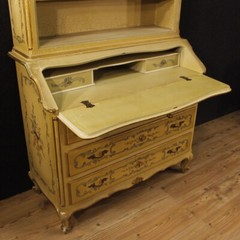 Trumeau venetian lacquered wood furniture desk cupboard secrétaire 20th century