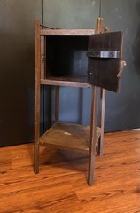 Antique Wood Cigar/Pipe/Tobacco Cabinet 12x12x29 in, 1 Door, 2 Shelves
