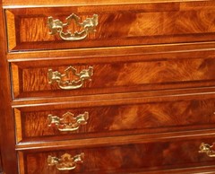 Henredon Aston Court Burl Wood Beveled Glass Bookcase China Cabinet Breakfront