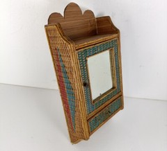 Medicine Apothecary Apothecary Bathroom Cabinet Hobo Chic rattan Two Toned HTF