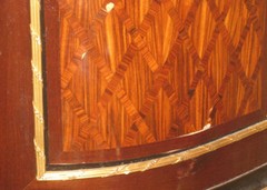 Louis XVI Style Demilune Sideboard Cabinet Server Sideboard