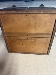 Antique 2 Drawer Weis Library Card Filing Cabinet U.S. Civil Engineers Corps