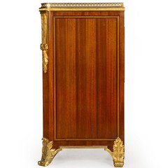Mercier Frères French Bronze-Mounted Mahogany Bedside Cabinet Commode