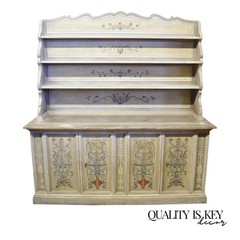 Italian Provincial French Country Large Cupboard Cabinet Hutch by Trouvailles