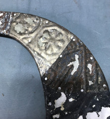 Decorative Salvage Tin Ceiling 12″ Patchwork Metal VTG Letter D Old 302-25B