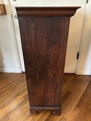 Antique Solid Walnut 1 Door 3 Shelf Spaces Perfect Size Cabinet For Any Room