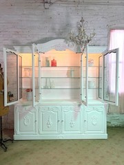 Painted Cottage Shabby Chic China Cabinet