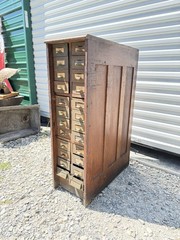 1920s Cabinet Apothecary Industrial Multi Drawer File Ledger Ohio Jewlery Macey