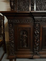 19th Century Hand Carved Museum Grade Oak Sideboard / Buffet