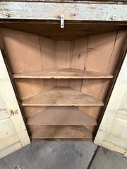 Antique Primitive Corner Cupboard Original Paint 48″ x 64.5″ Found in Atlanta