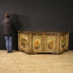 Venetian sideboard furniture lacquered painted wood cabinet antique style 900