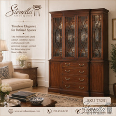 73251: HENKEL HARRIS Cherry 2 Piece London Breakfront