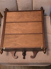 Antique/Vintage Dark Wood Curio Wood Curio Cabinet Wall mount or tabletop