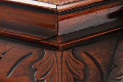Renaissance Revival Walnut and Marble Cabinet w/ Bronze Clodion Plaque