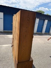 Lane ‘Pueblo’ Brutalist Oak China Cabinet