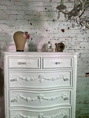 Painted Cottage Shabby Chic Romantic Chest / Dresser