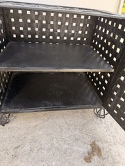 Antique wrought Iron Pie Safe table top Cabinet Pantry Rustic Farmhouse