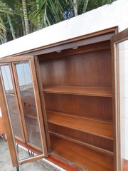 Mid Century Modern Display China Cabinet with Hairpin Legs 6240