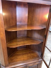 Statton Chippendale Style Solid Cherry Corner Cabinet with Keys
