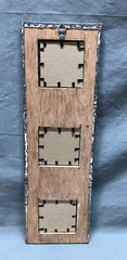 VTG 5×17 Multi Triple 3″ Photo Tin Ceiling Metal Picture Frame Old 1838-25B