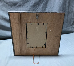 VTG Shabby 11″ Sq. Photo 4×6 Tin Ceiling Mirror Picture Frame Old 1706-25B