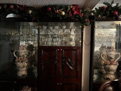 vintage antique china cabinet set