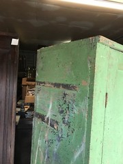 Early Americanantique 2 Door green painted cupboard 48.5 x 73 x 18 D