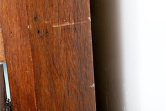 19th Century American Federal Oak Corner Cabinet With Painted Interior