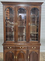 Stickley Cherry China Breakfront Bookcase or Cabinet Made in USA