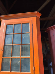 antique corner cupboard cabinet 2pc Farmhouse Country Clean 1800 refinished