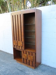 Brutalist Lane Mid Century Modern Bookshelf Display China Cabinet 6303